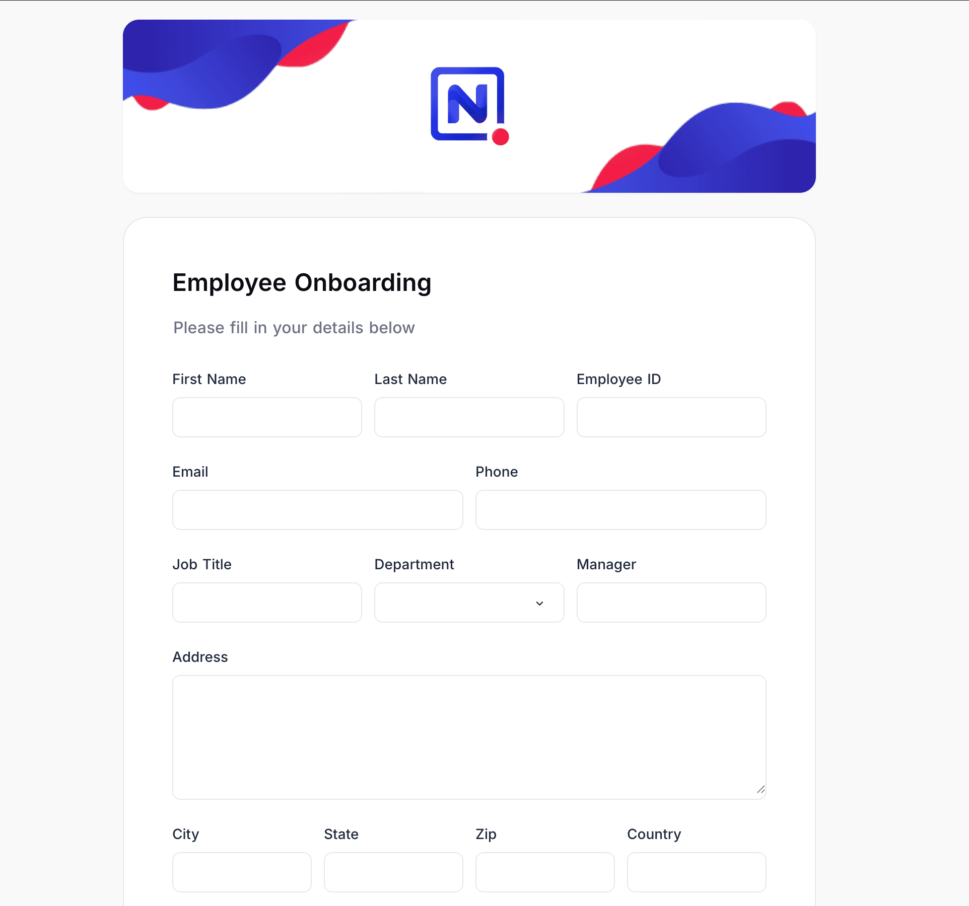 Form Grid Layout - Shared View