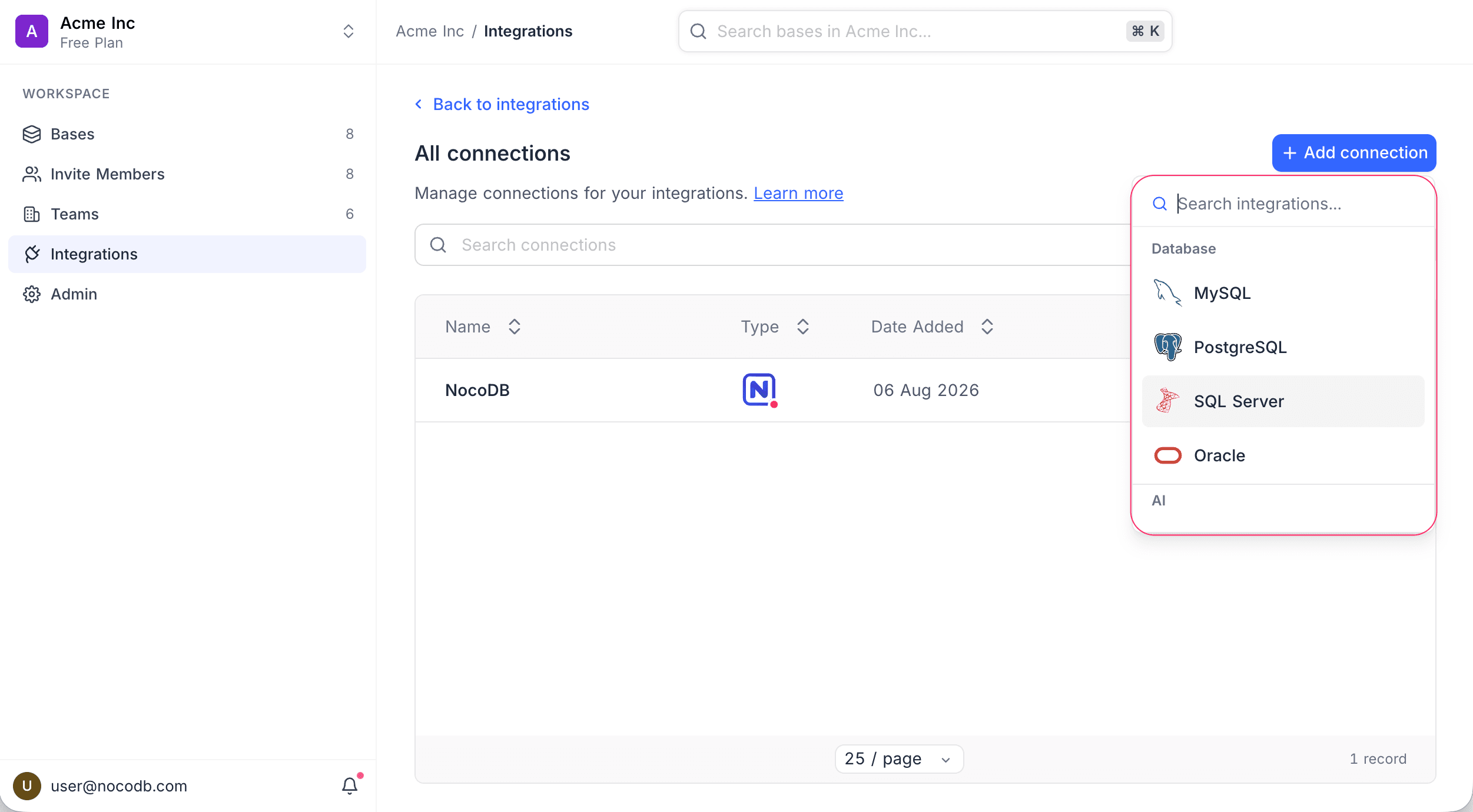 Add connection