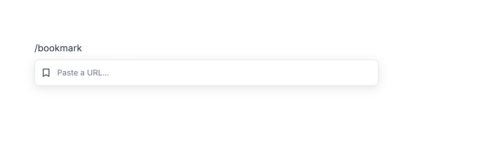 Web bookmark URL input