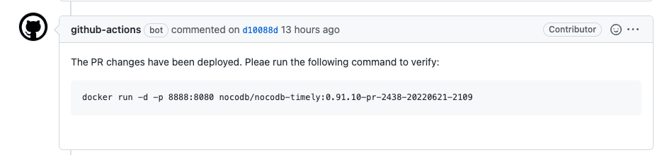 Timely Build Comment