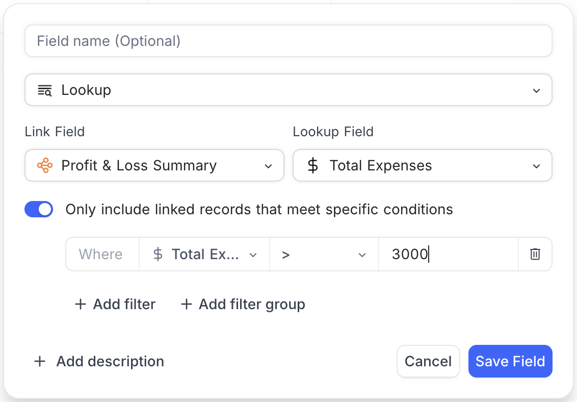lookup filter